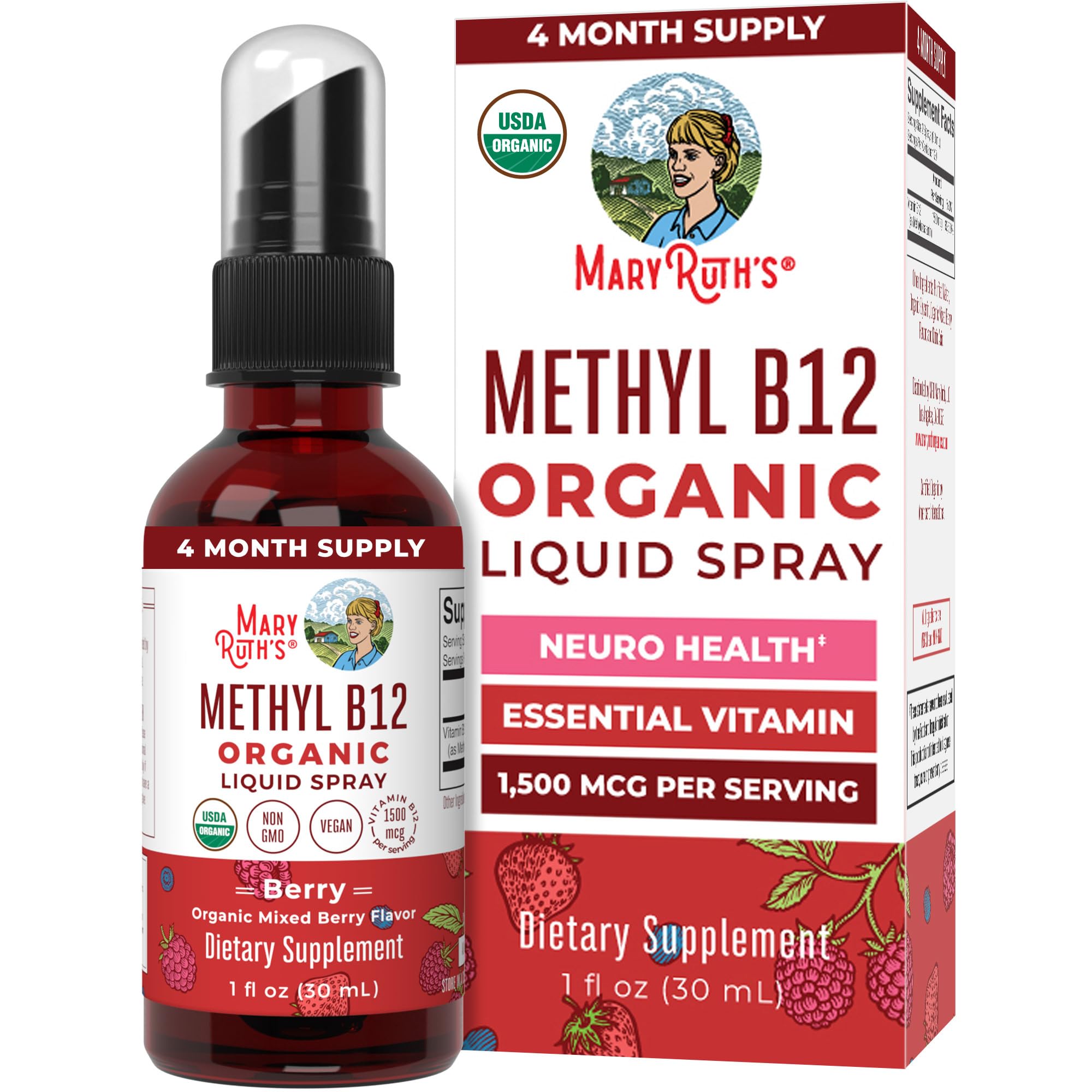MARYRUTH'S Methyl B12 Spray bottle front view