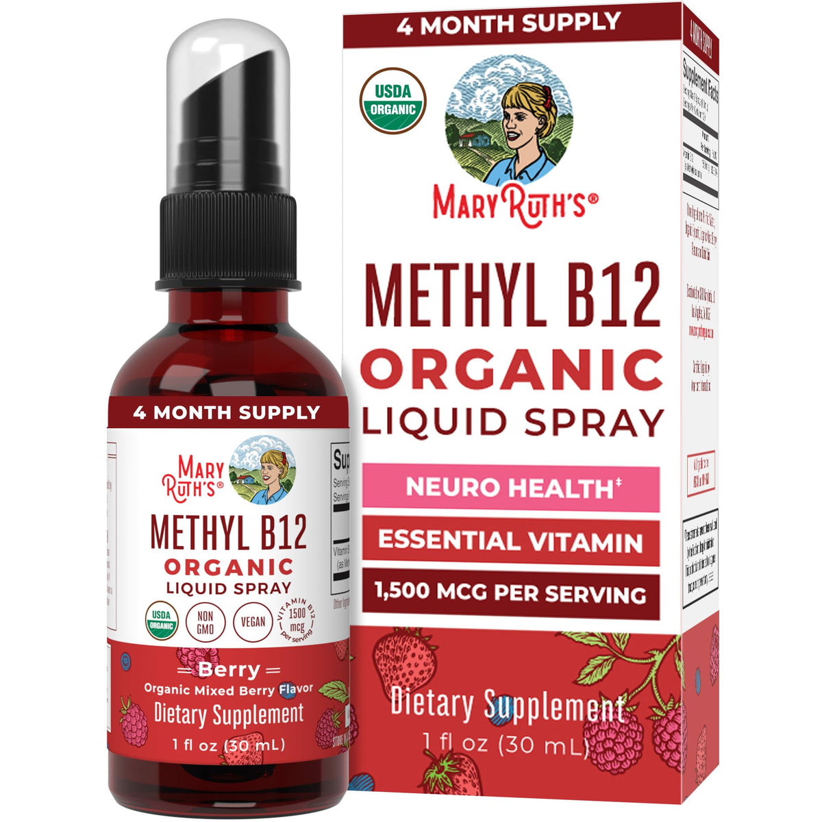 MARYRUTH'S Methyl B12 Spray bottle front view