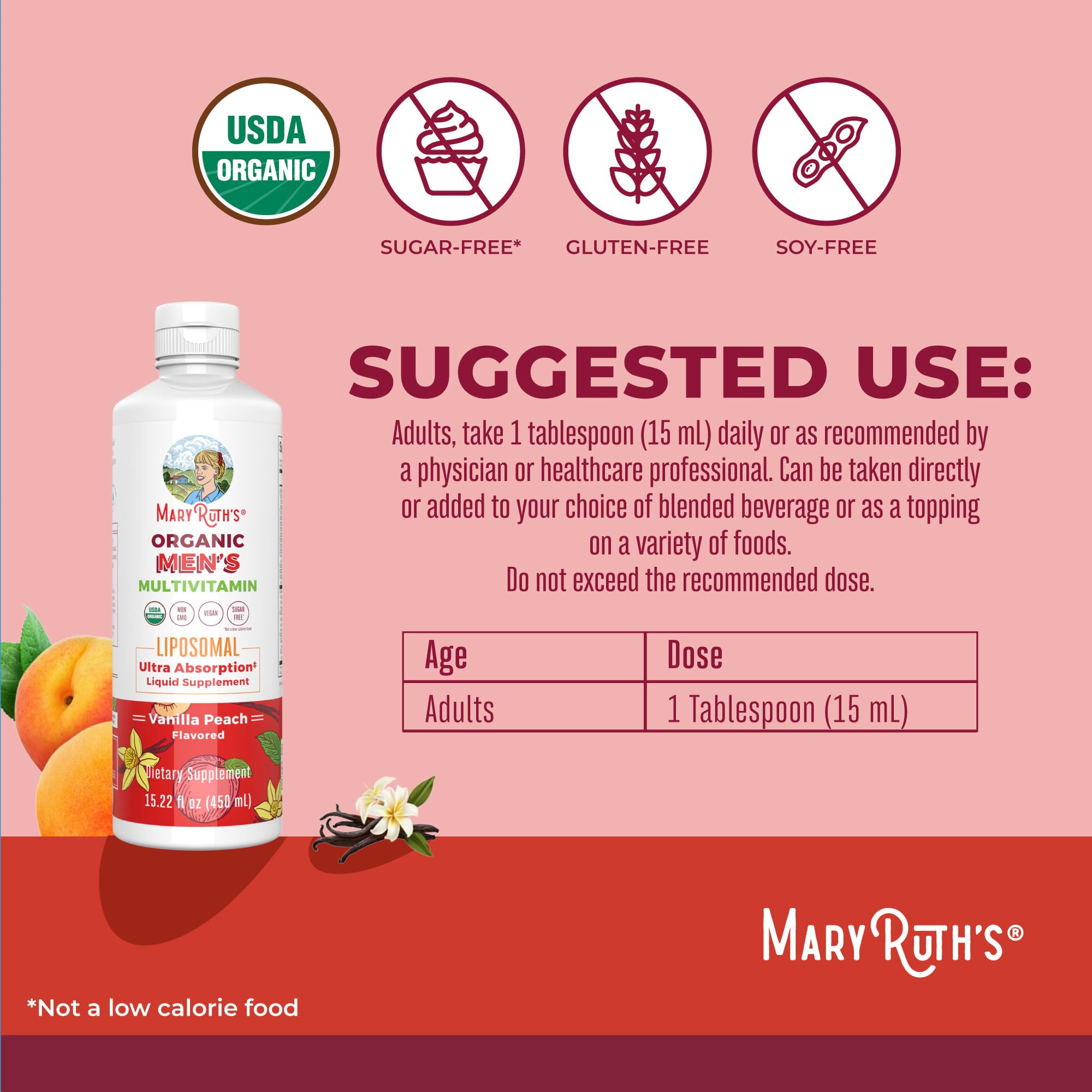 MARYRUTH'S Multivitamins 508g back view