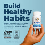 MARYRUTH'S NADH Capsules side view showing nutritional information