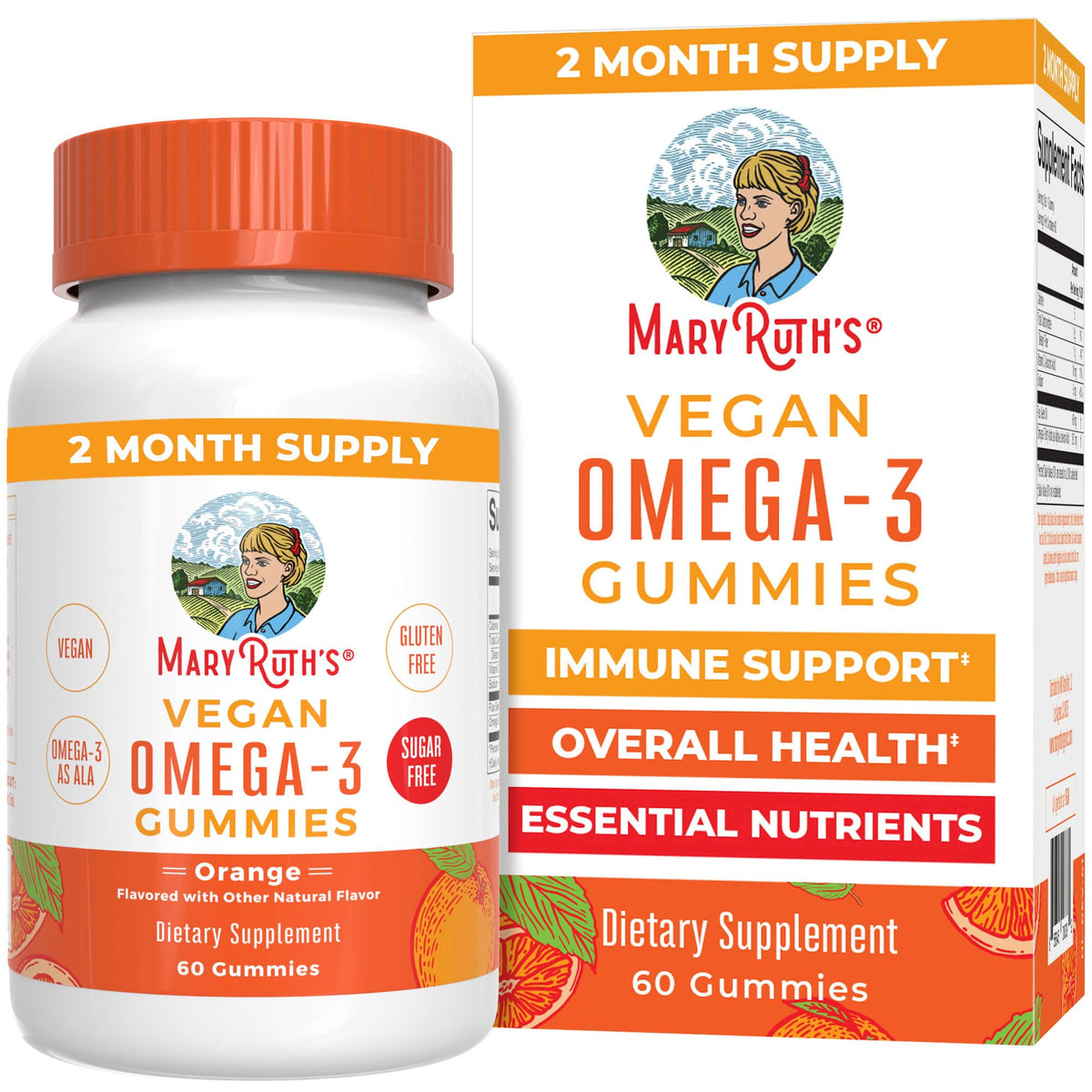 MARYRUTH'S Omega-3 Gummies 60 Count front view
