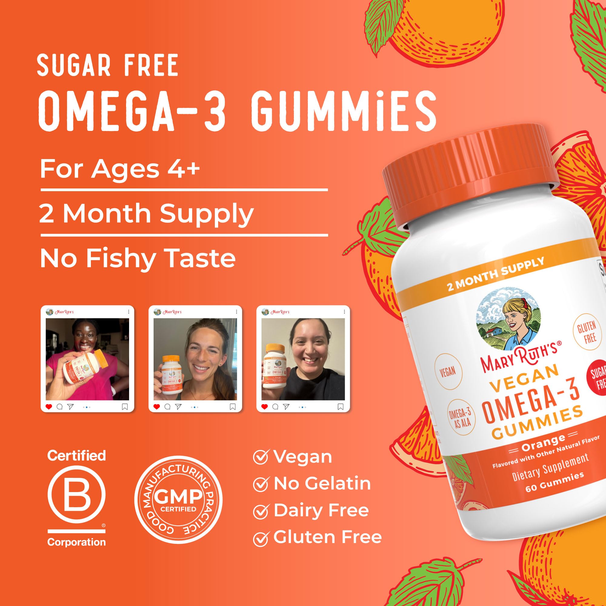 MARYRUTH'S Omega-3 Gummies in a bowl for serving