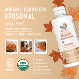 MARYRUTH'S Organic Cordyceps Mushroom Liposomal 281g ingredients list