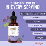 MARYRUTH'S Organic Kids Liquid Probiotic 141g with measuring spoon