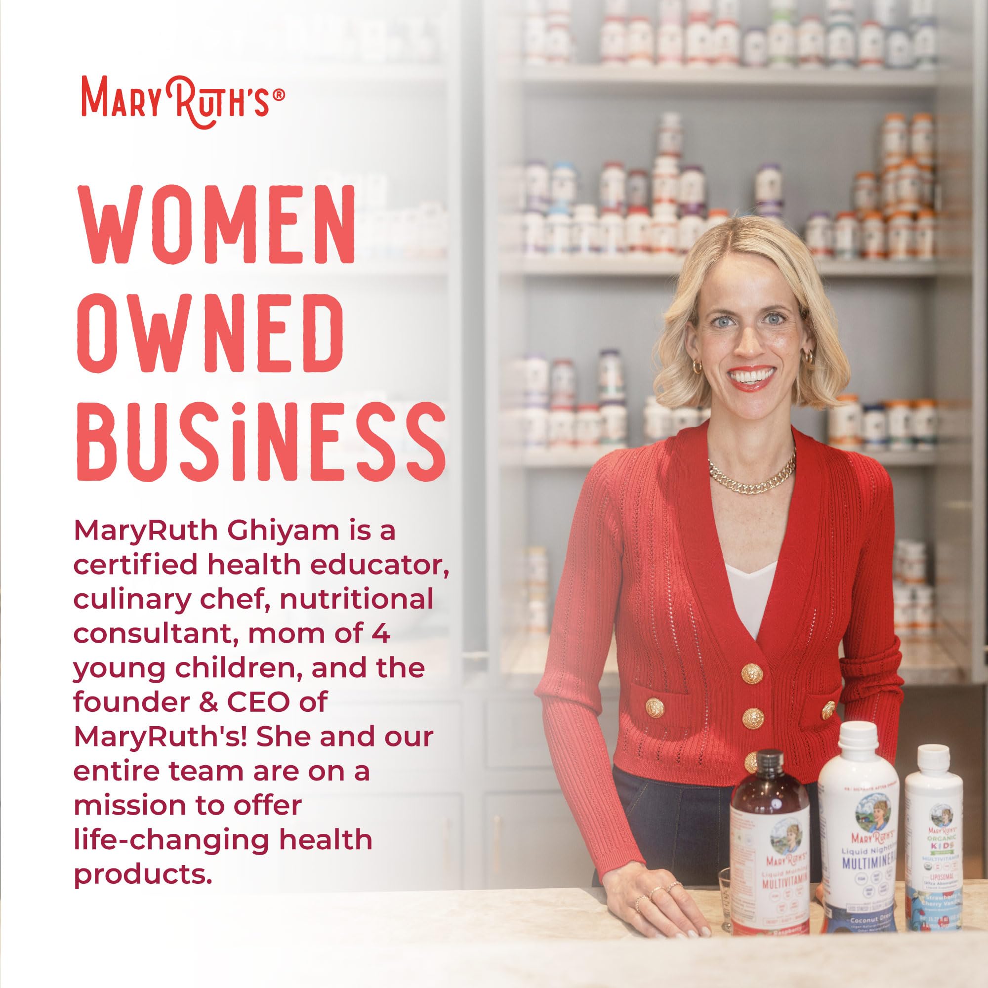 MARYRUTH'S Organic Liquid B12 Spray bottle with cap off