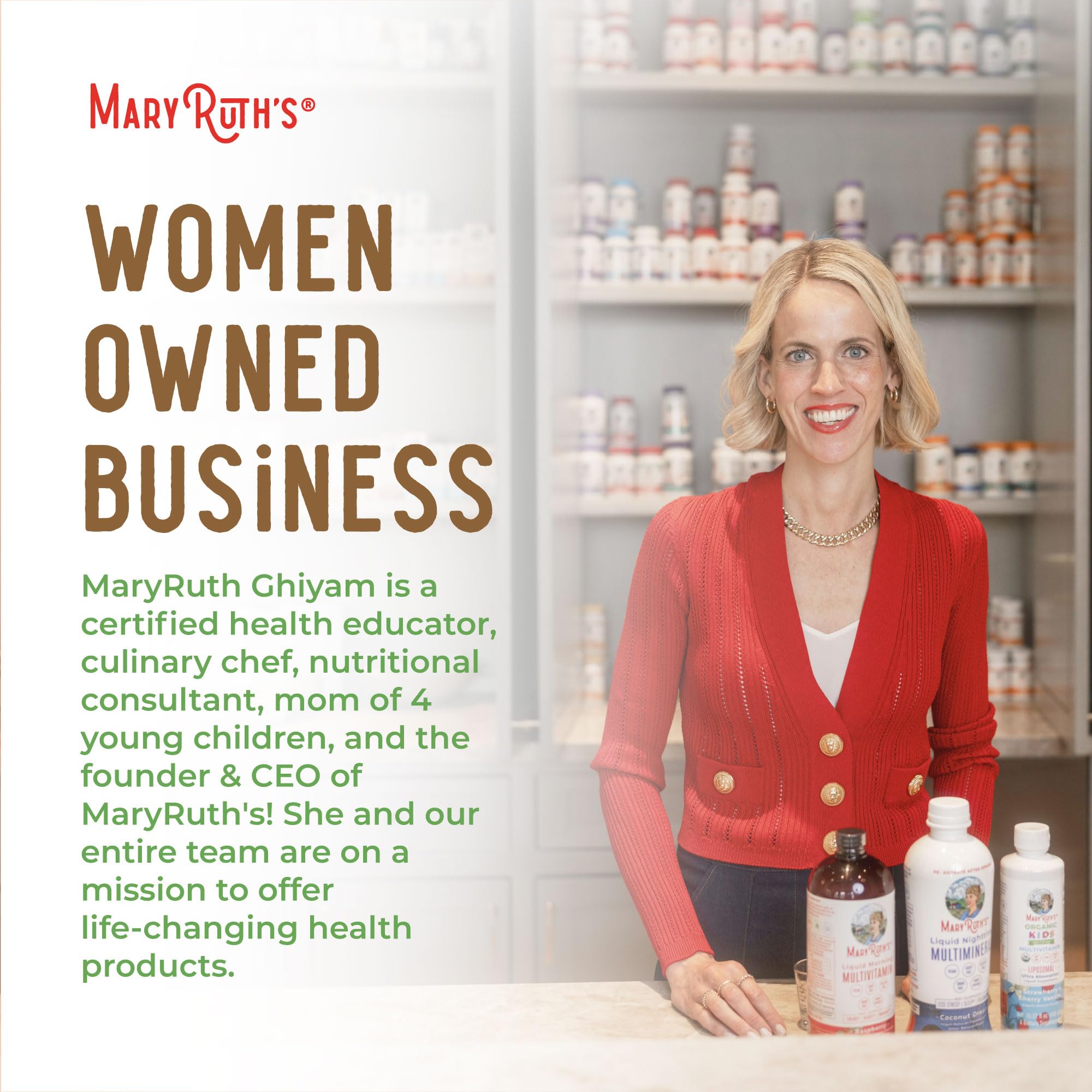 MARYRUTH'S Organic Maca Root Liquid Drops 28g ingredients list