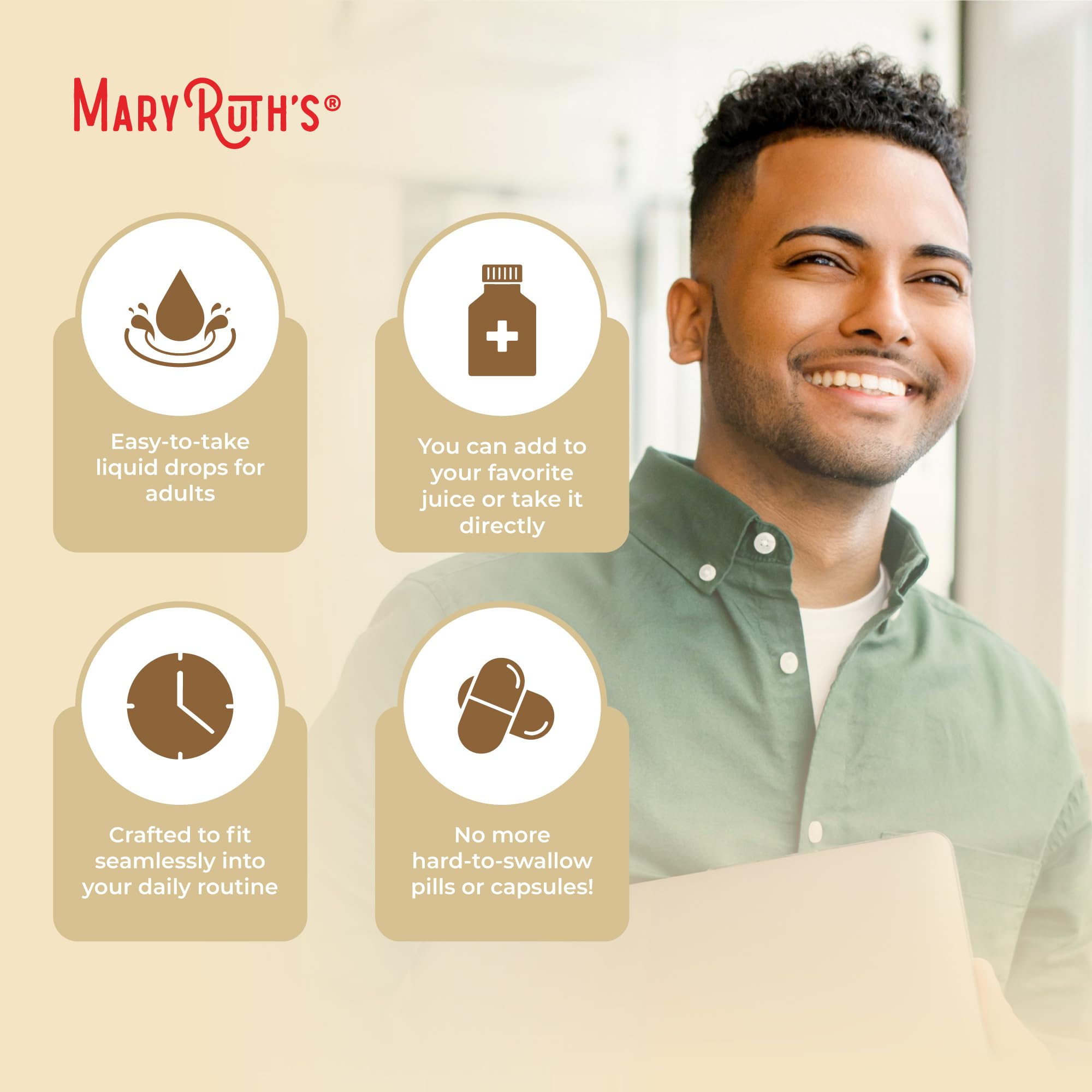 MARYRUTH'S Organic Maca Root Liquid Drops 28g lifestyle scene