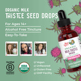 MARYRUTH'S Organic Milk Thistle Seed Drops bottle side view