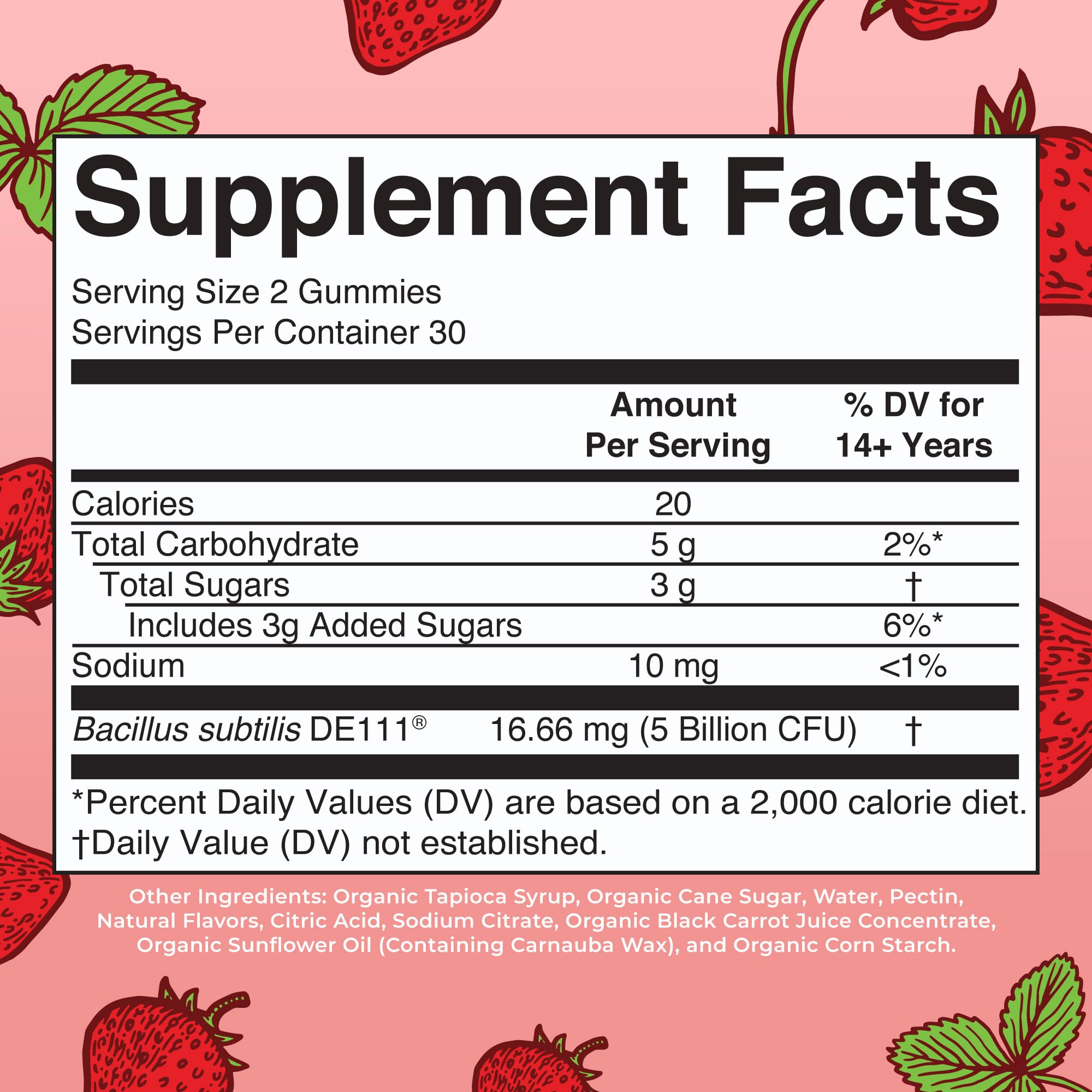 MARYRUTH'S Organic Probiotic Gummies bottle showing 30 servings