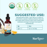 MARYRUTH'S Organic Toddler Multivitamin Drops label close-up