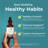 MARYRUTH'S Organic Toddler Multivitamin Drops on a kitchen table