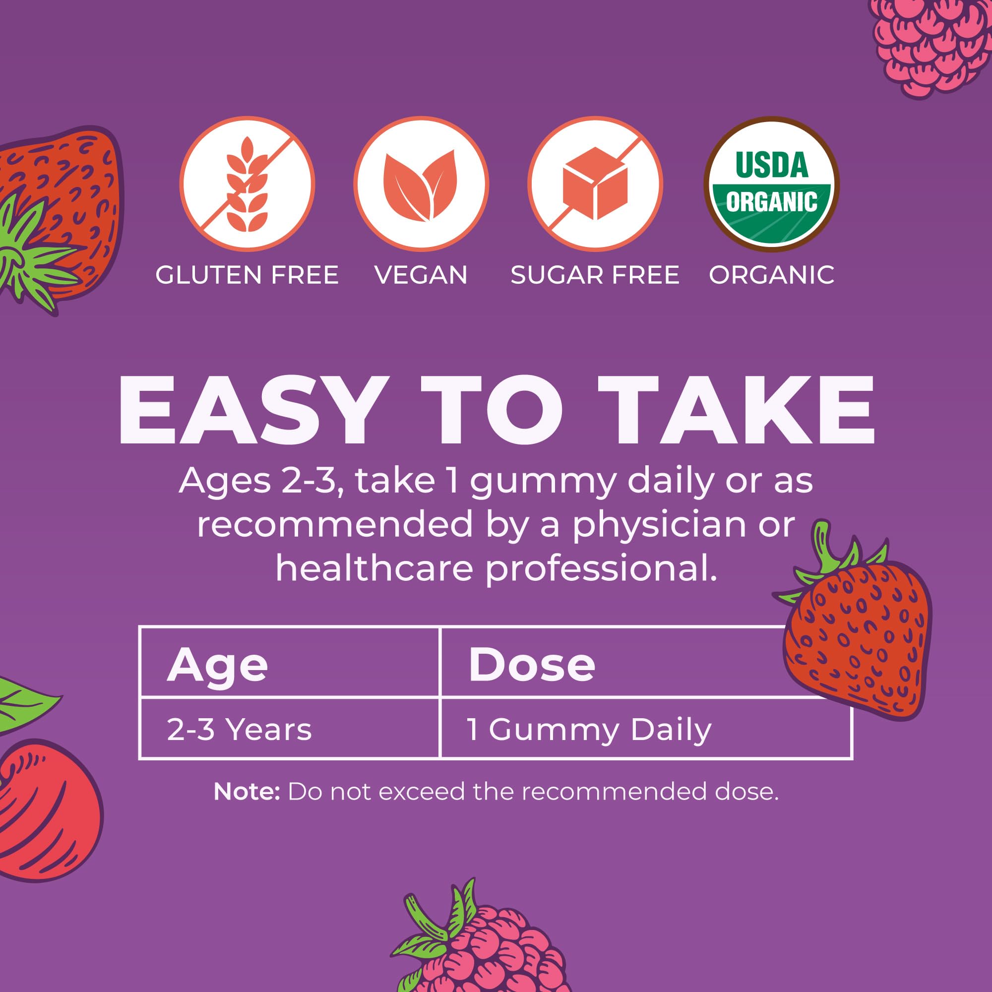 MARYRUTH'S Organic Toddler Multivitamin Gummies on a table