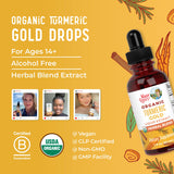 MARYRUTH'S Organic Turmeric Gold Liquid Drops with fresh herbs
