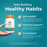 MARYRUTH'S Organic Vitamin C Gummies with a measuring spoon