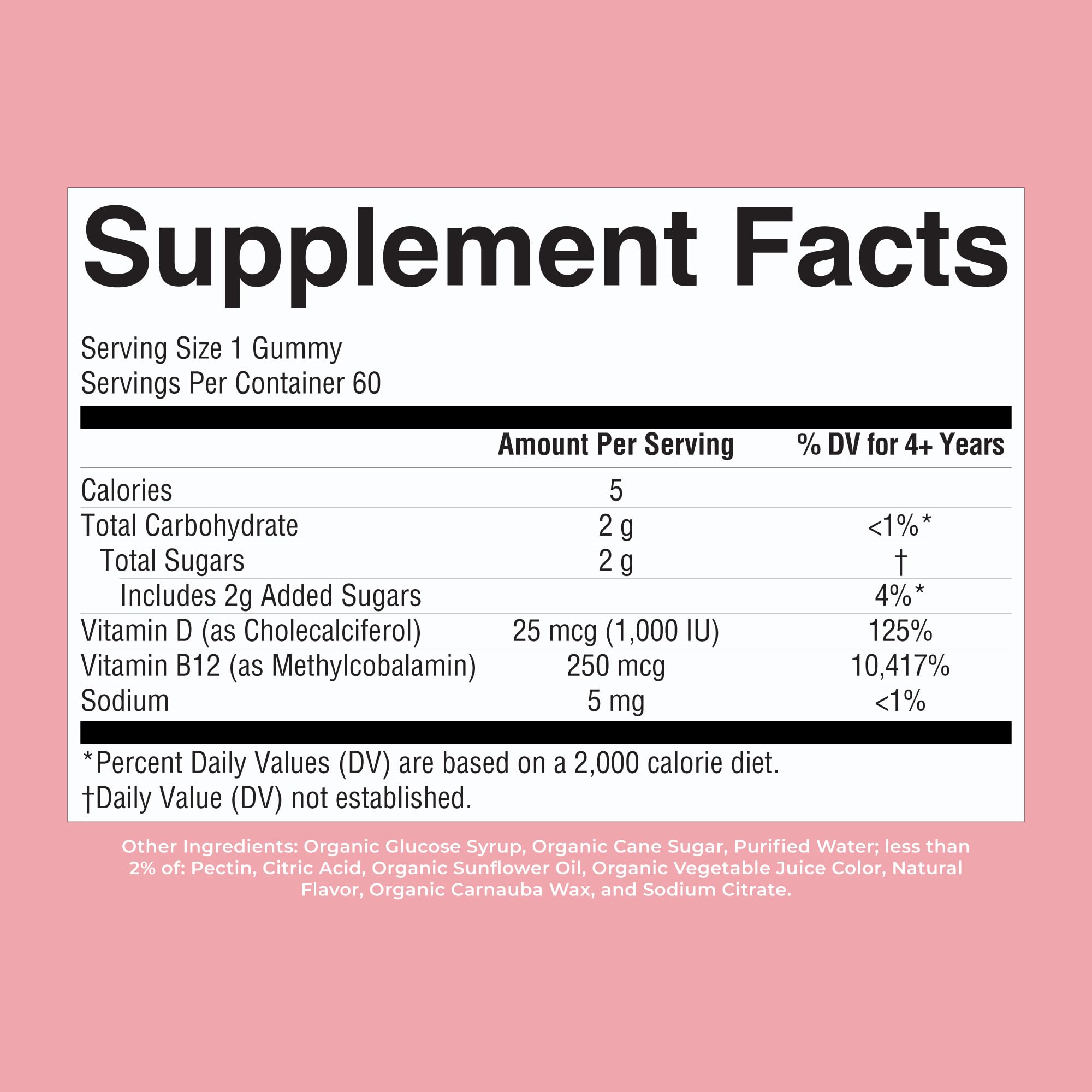 MARYRUTH'S Organic Vitamin D3 + B12 Gummies opened bottle
