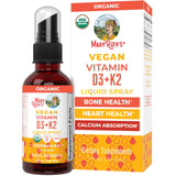 MARYRUTH'S Organic Vitamin D3 + K2 MK-7 Liquid Spray bottle front view