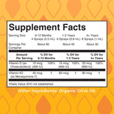 MARYRUTH'S Organic Vitamin D3 + K2 MK-7 Liquid Spray dosage chart