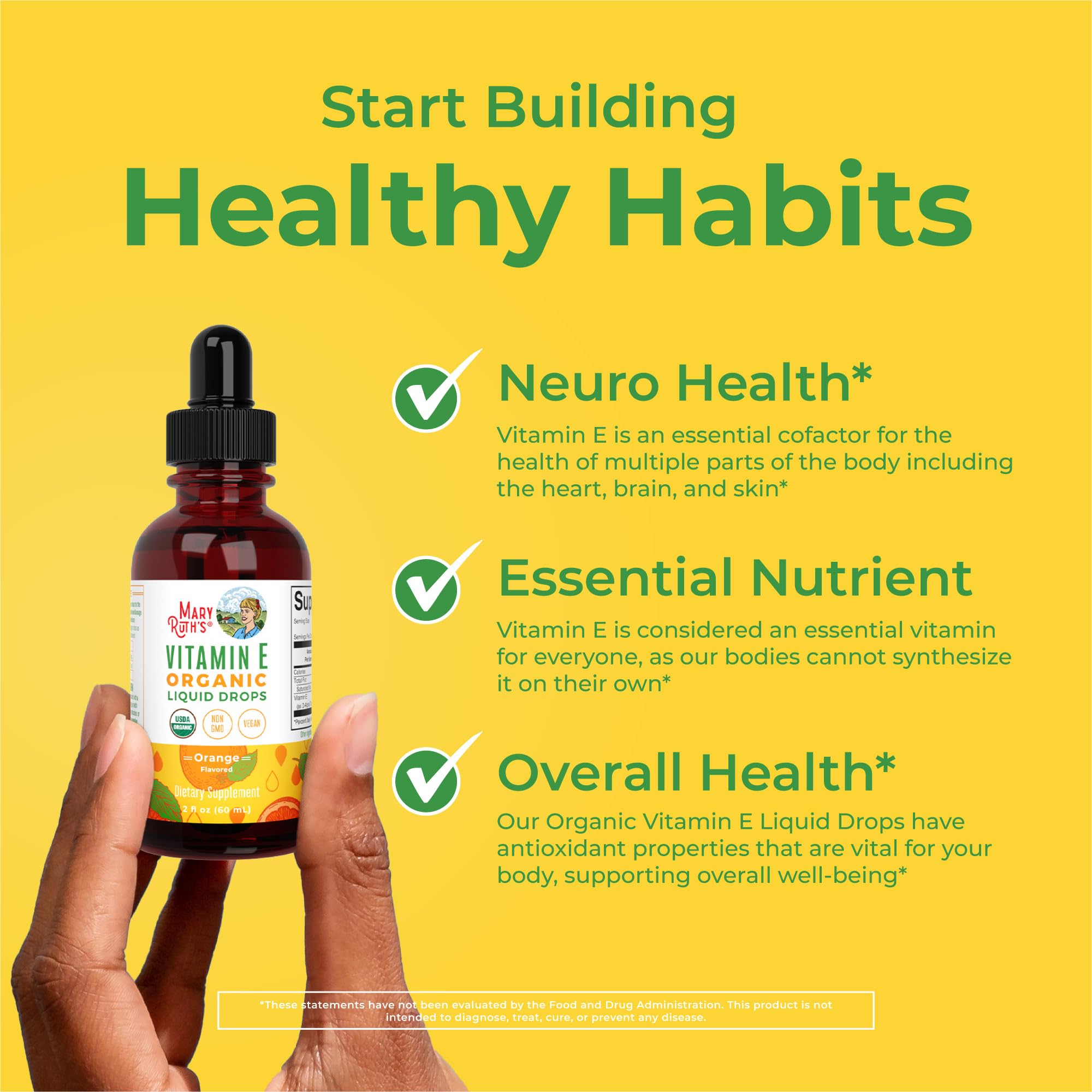 MARYRUTH'S Organic Vitamin E Liquid Drops ingredients list