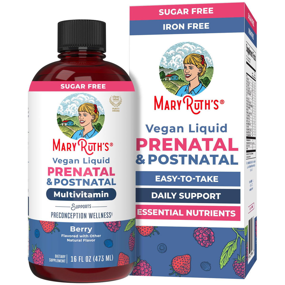 MARYRUTH'S Prenatal Multivitamin Liquid 600mcg Folate front view