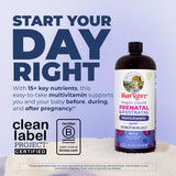 MARYRUTH'S Prenatal Multivitamin Liquid 907g back view with ingredient list