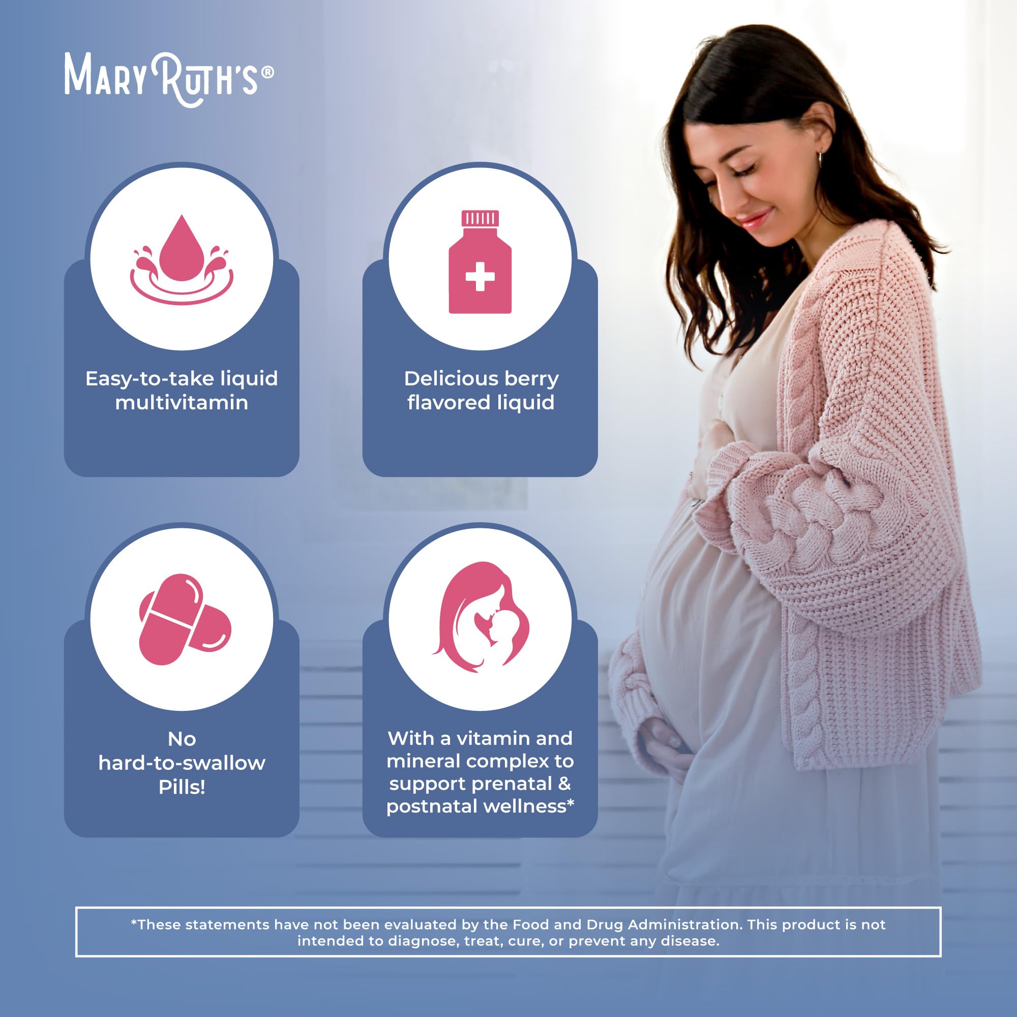 MARYRUTH'S Prenatal Multivitamin Liquid with fresh berries