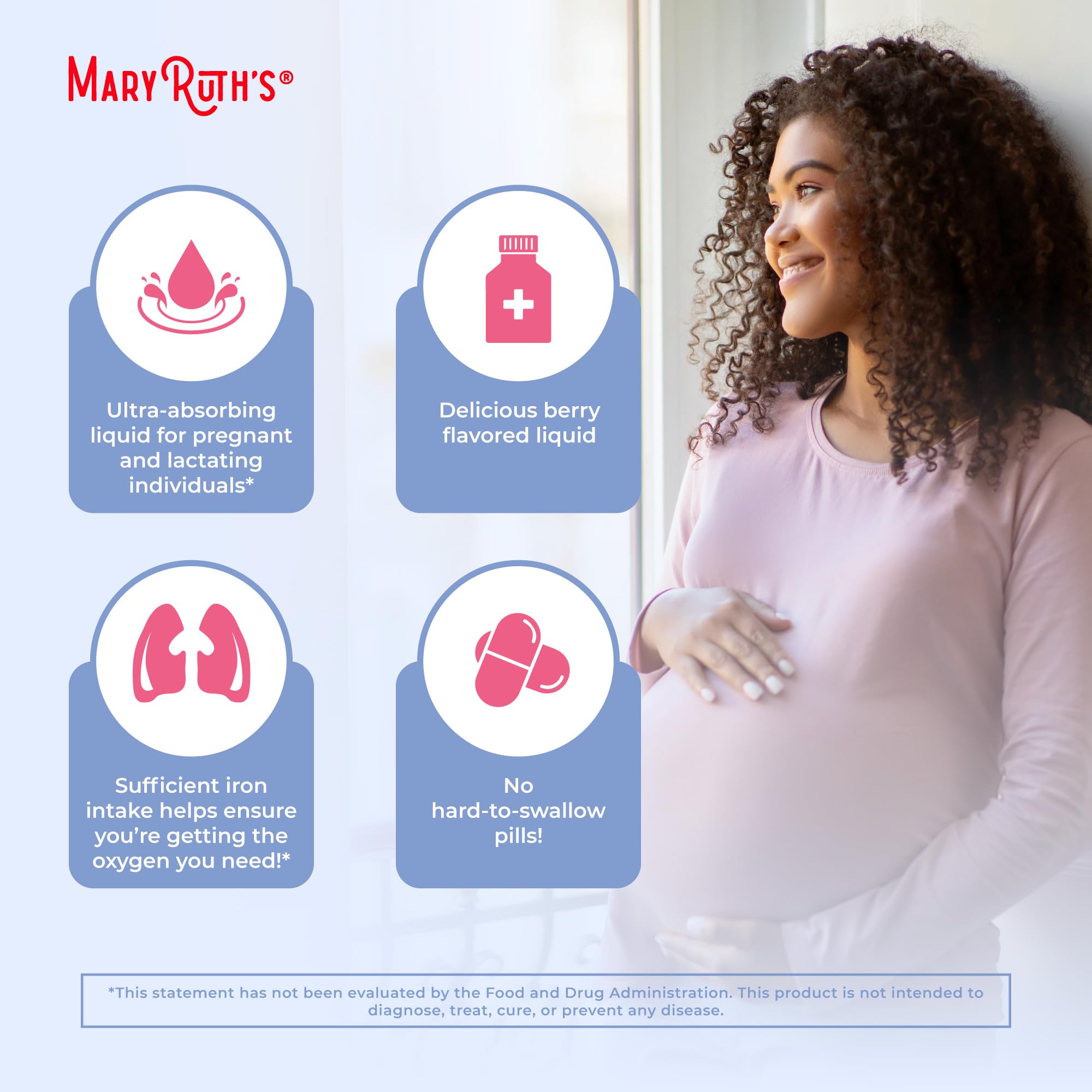 MARYRUTH'S Prenatal & Postnatal Liquid Iron 454g nutritional information