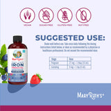 MARYRUTH'S Prenatal & Postnatal Liquid Iron 454g side view