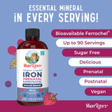 MARYRUTH'S Prenatal & Postnatal Liquid Iron 454g with measuring spoon