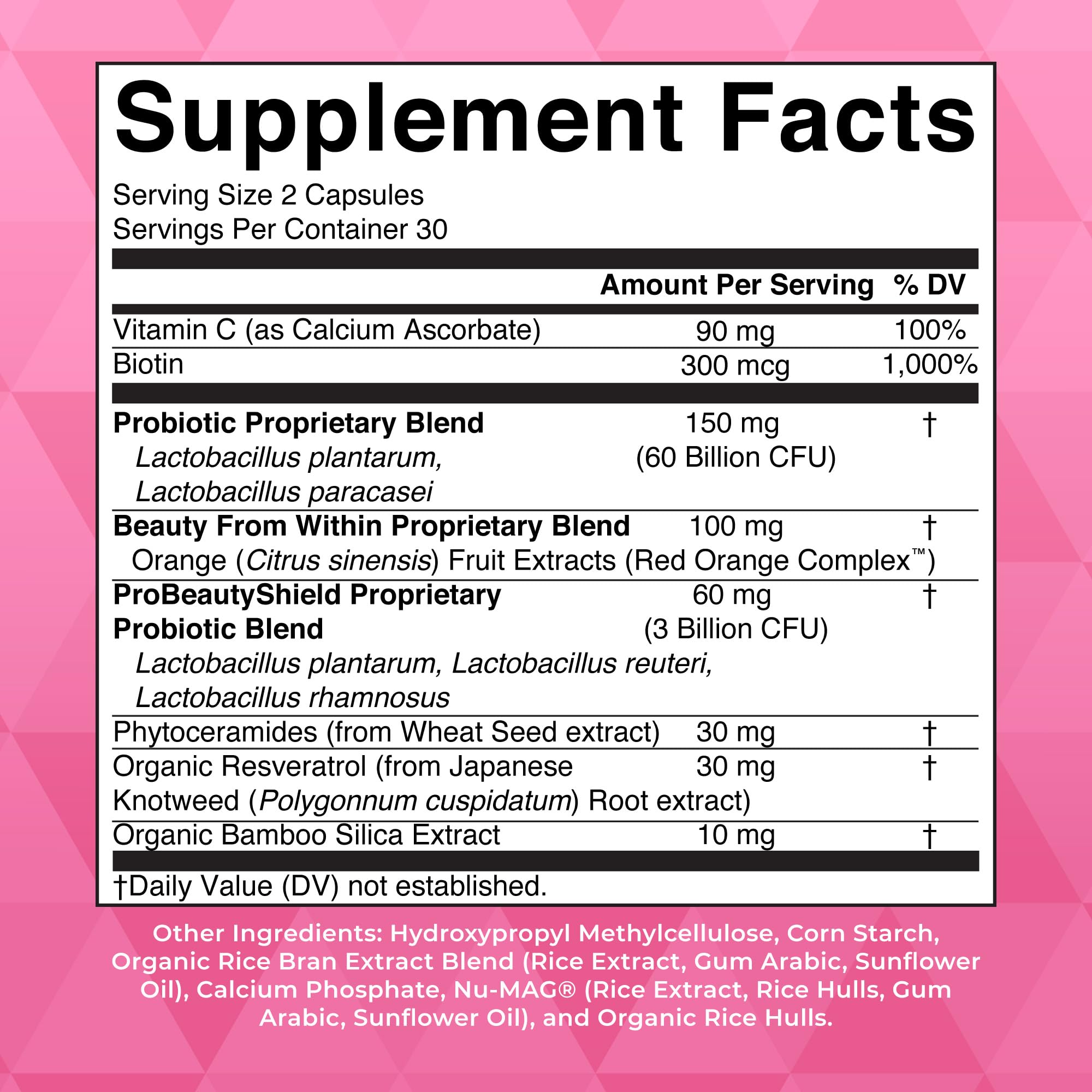 MARYRUTH'S Probiotic Beauty+ Capsules side view