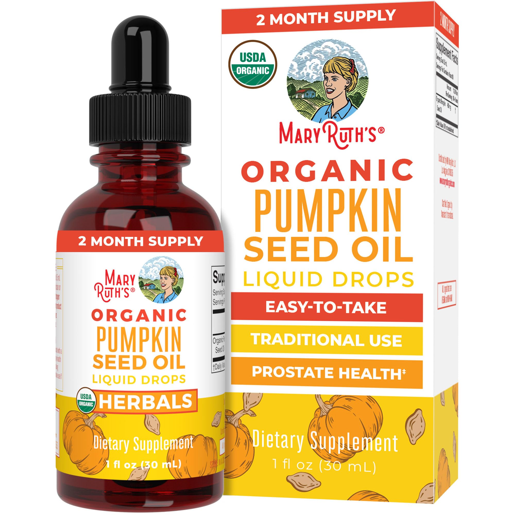 MARYRUTH'S Pumpkin Seed Oil Liquid Drops 82g front view