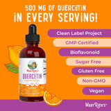 MARYRUTH'S Quercetin Liquid Drops 256g lifestyle scene with vitamins