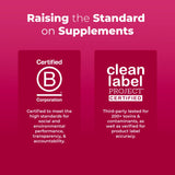 MARYRUTH'S Raspberry Liquid Daily Multivitamin in a glass