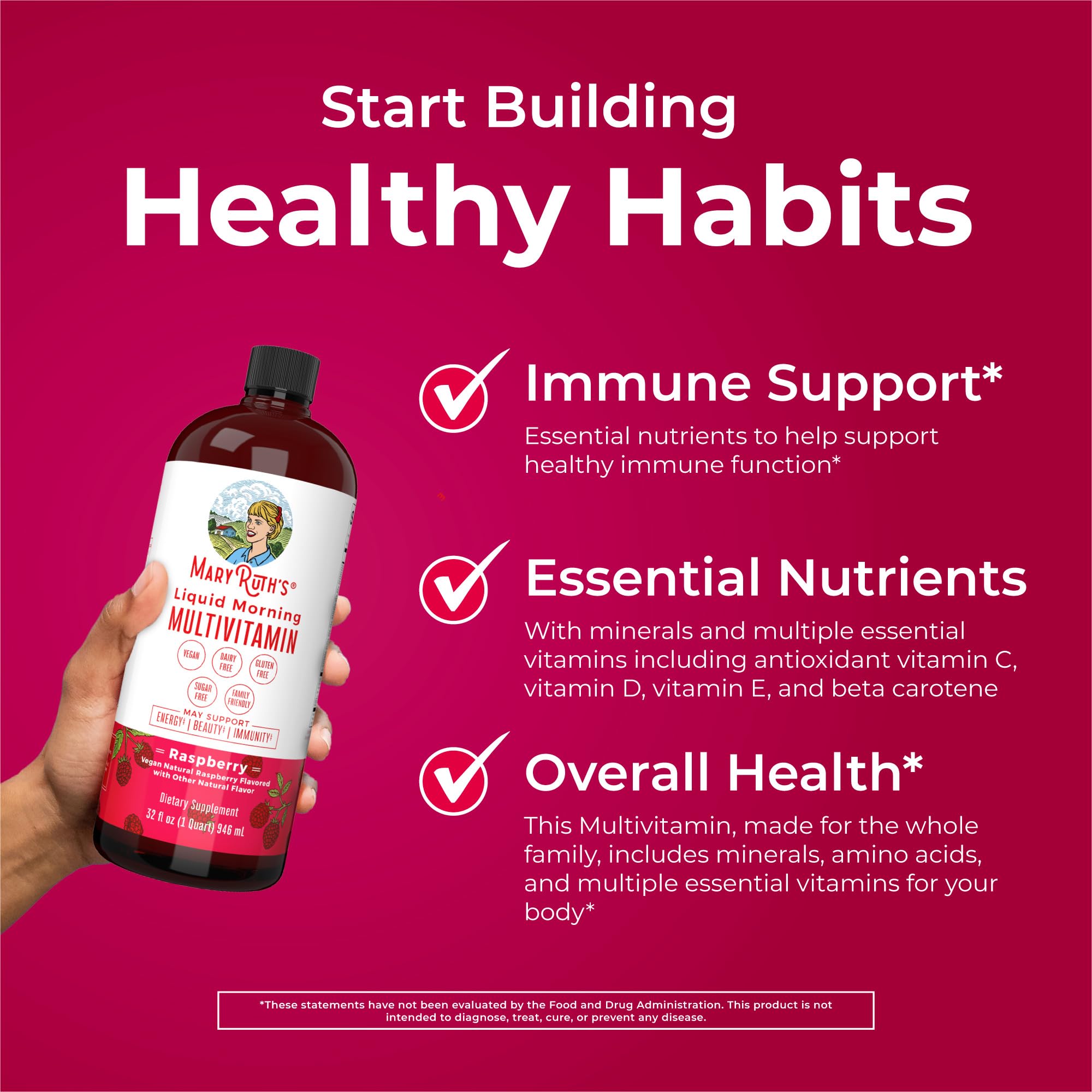 MARYRUTH'S Raspberry Liquid Daily Multivitamin ingredients list