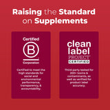 MARYRUTH'S Raspberry Liquid Multivitamin side view with dosage information