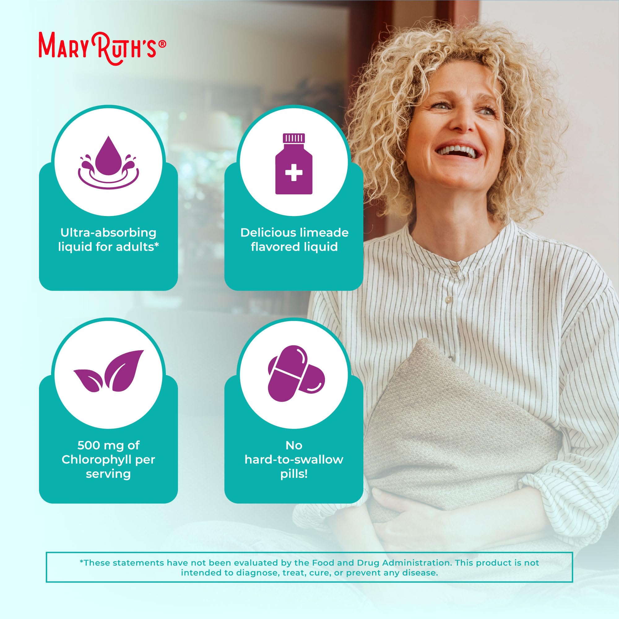 MARYRUTH'S Sea Moss with Spirulina and Chlorella Liposomal nutritional information