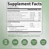 MARYRUTH'S Serrapeptase Systemic Enzymes 120000 SPU capsules with a glass of water