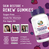 MARYRUTH'S Skin Restore & Renew Gummies displayed with vitamins