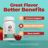 MARYRUTH'S Teen Multivitamin Gummies with a serving size