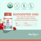 MARYRUTH'S Toddler Multivitamin Gummies cherry flavour