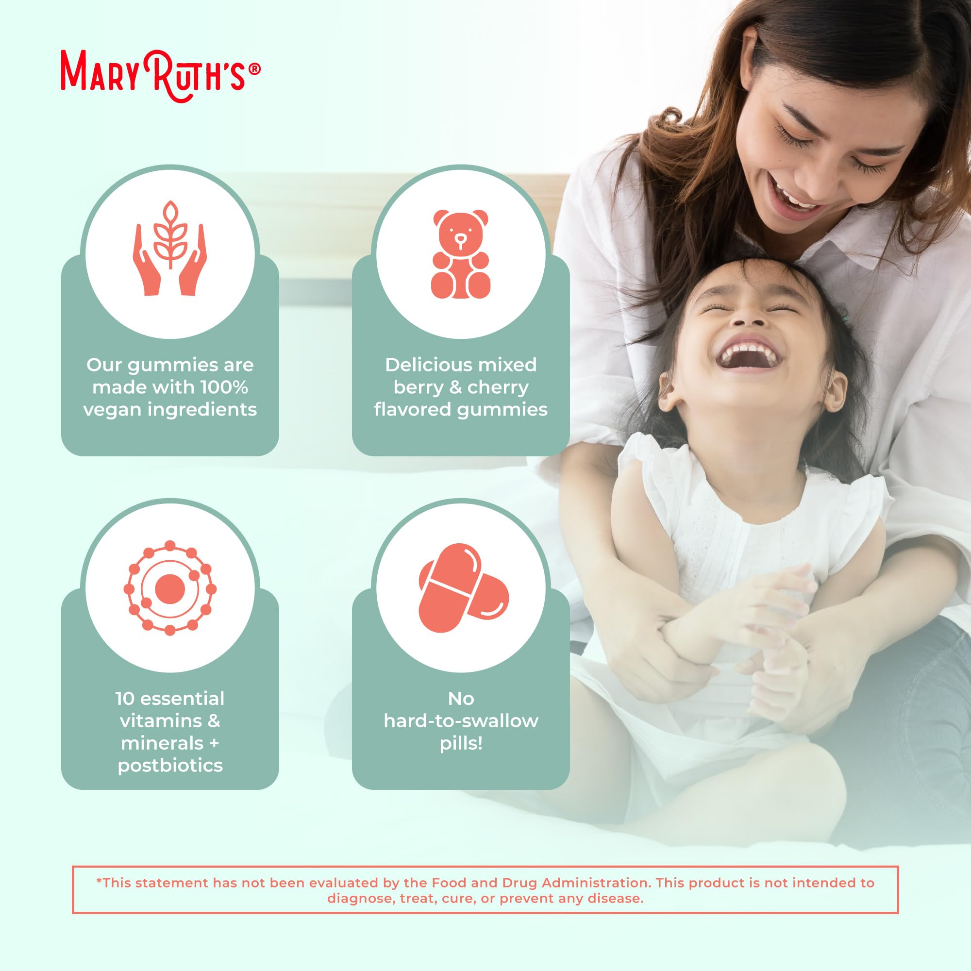 MARYRUTH'S Toddler Multivitamin Gummies easy-to-chew texture