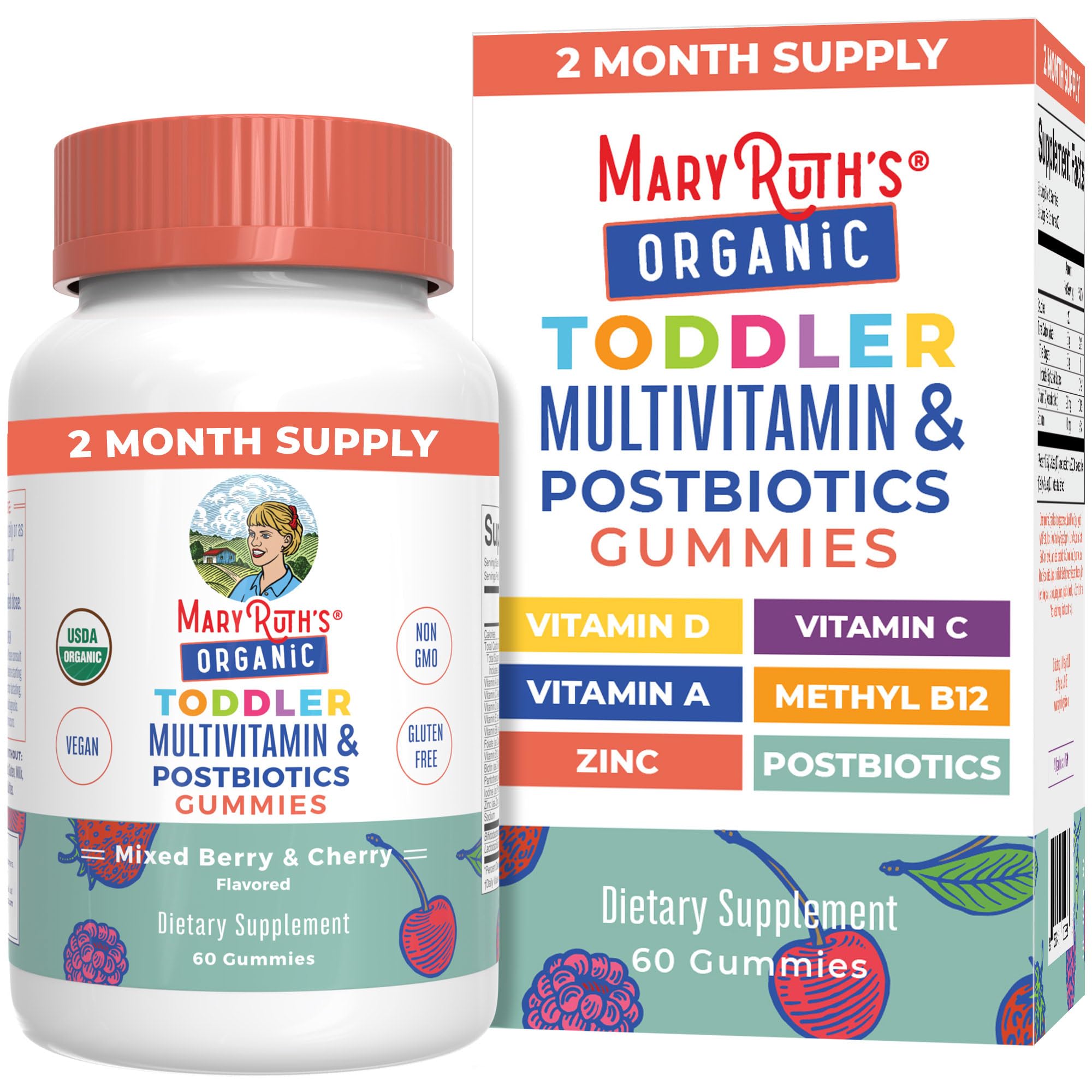 MARYRUTH'S Toddler Multivitamin Gummies front view packaging