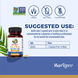 MARYRUTH'S Ultra daily Food Enzymes 60 Capsules back view