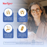 MARYRUTH'S Ultra daily Food Enzymes capsules on a wooden surface