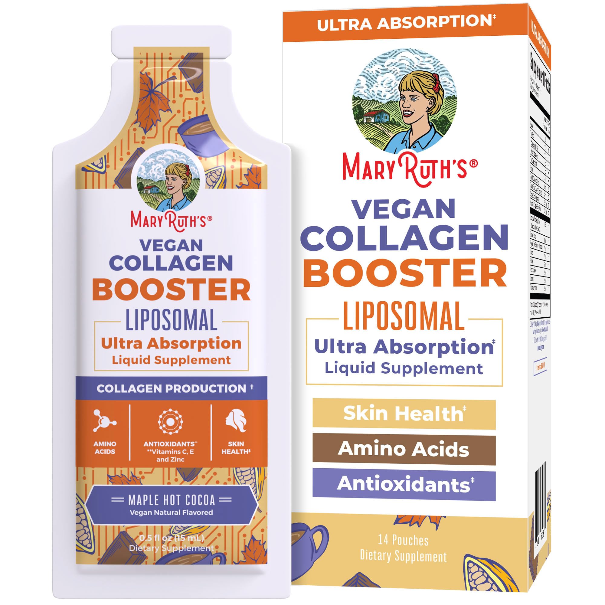 MARYRUTH'S Vegan Collagen support Liposomal 270g front view
