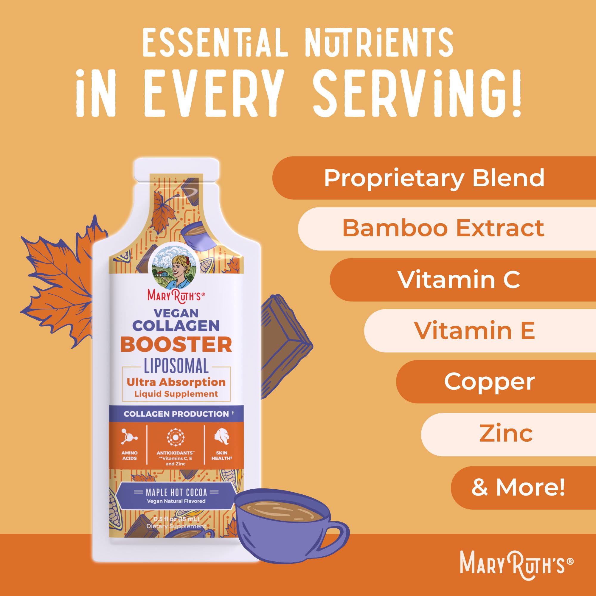 MARYRUTH'S Vegan Collagen support Liposomal 270g lifestyle scene