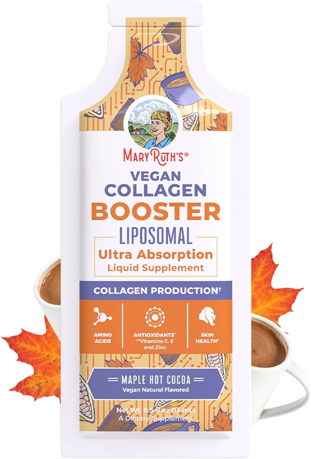 MARYRUTH'S Vegan Collagen support Liposomal 270g Maple Hot Cocoa flavour