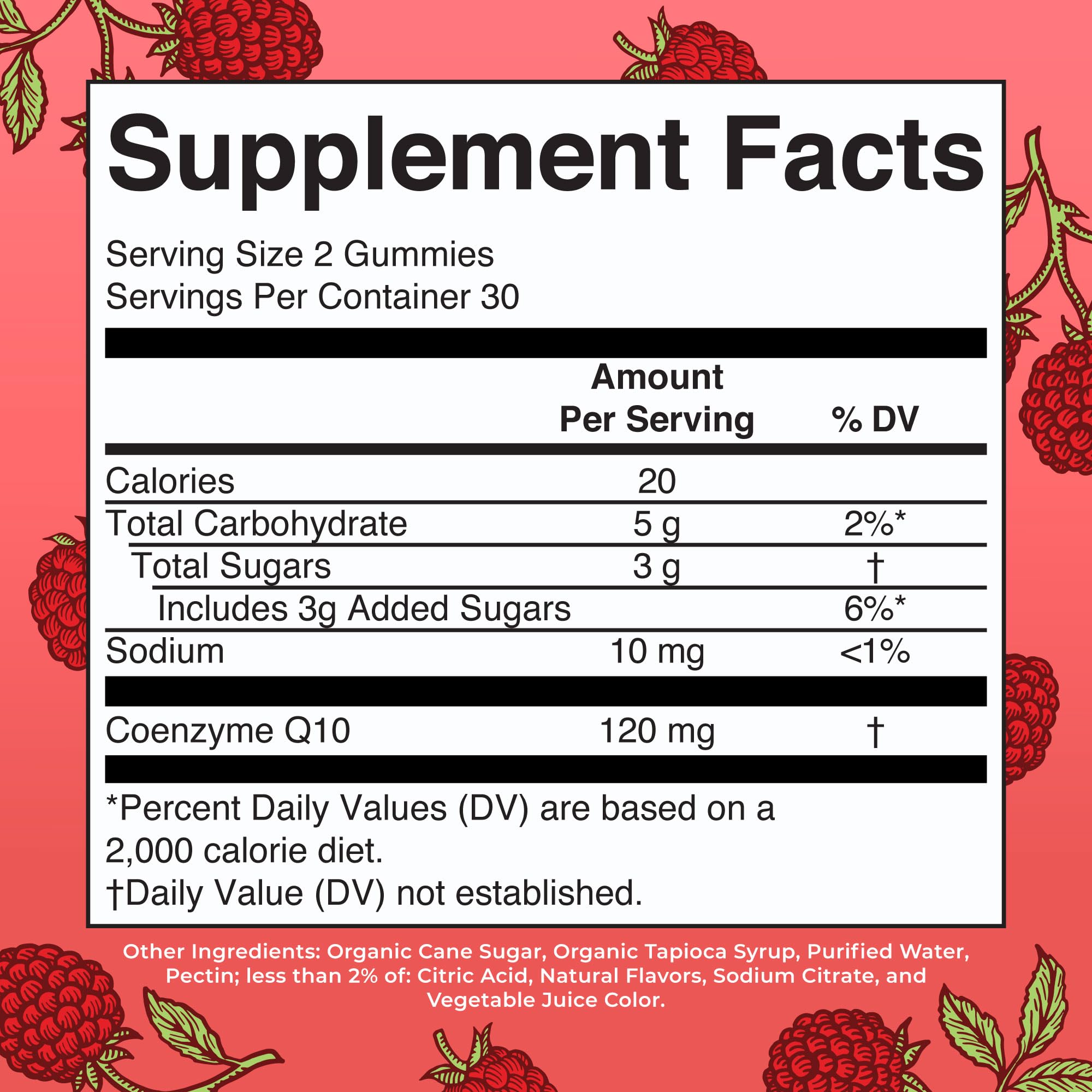 MARYRUTH'S Vegan CoQ10 Gummies packaging side view
