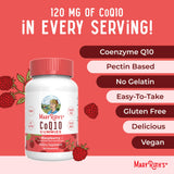 MARYRUTH'S Vegan CoQ10 Gummies with fresh raspberries