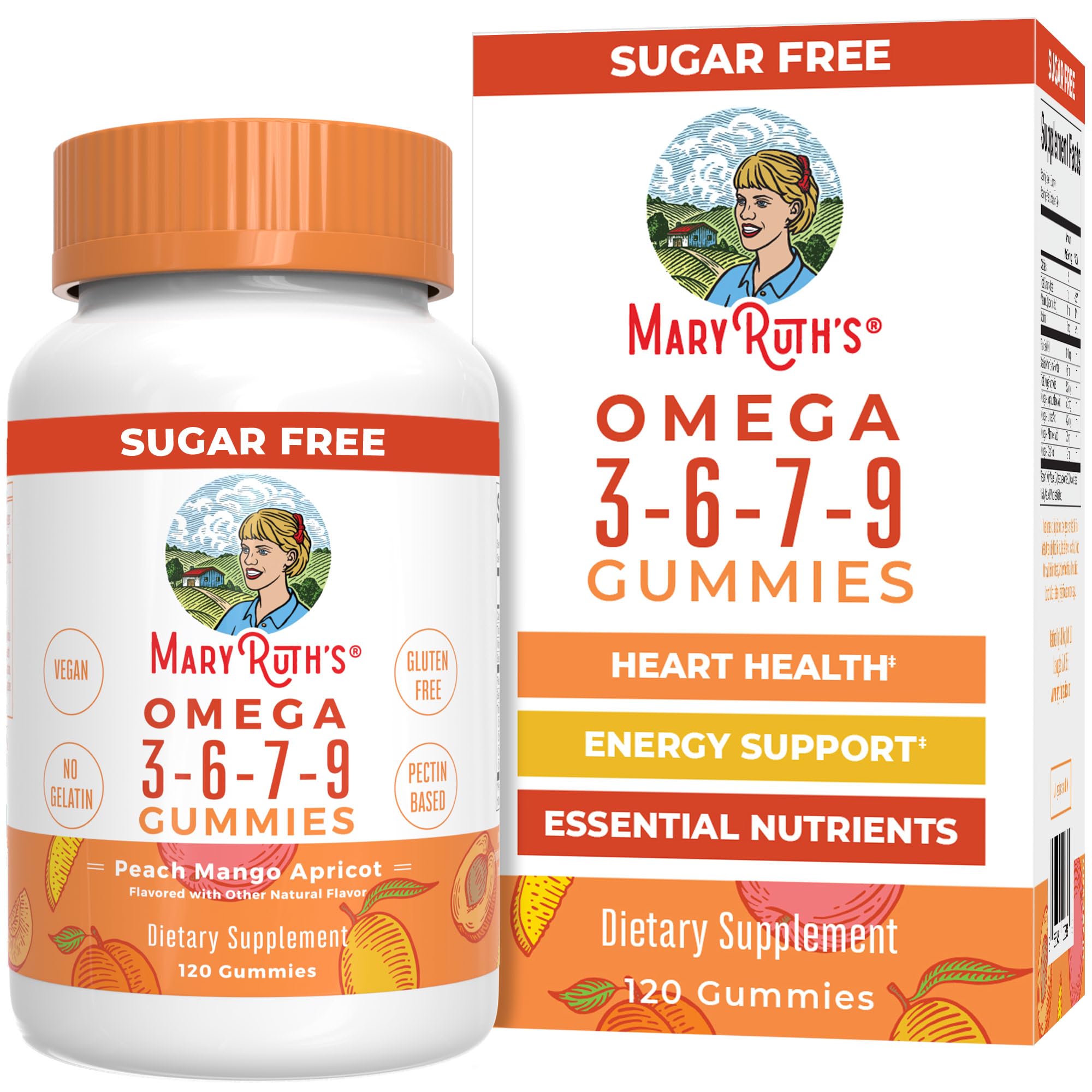 MARYRUTH'S Vegan Omega 3-6-7-9 Gummy Vitamins front view
