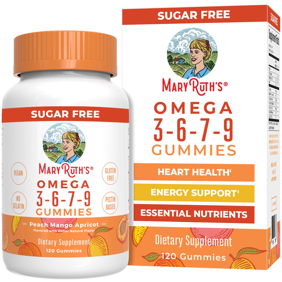MARYRUTH'S Vegan Omega 3-6-7-9 Gummy Vitamins front view